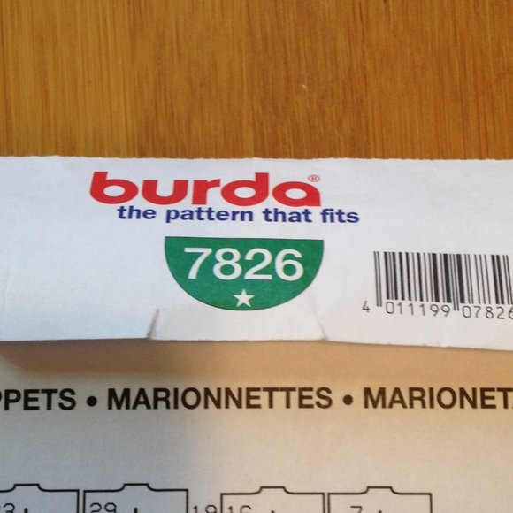 Burda Creative Handpuppet Sewing Pattern #7826 - Picture 5 of 7